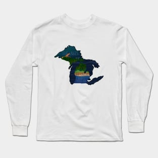 Michigan | The Lakes Are Calling and I Must Go | Cherie's Art(c)2020 Long Sleeve T-Shirt